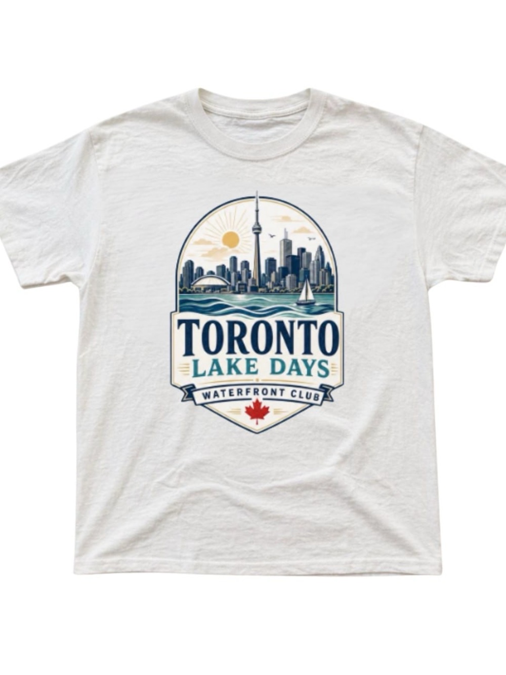 White Toronto Lake Days Graphic Tee